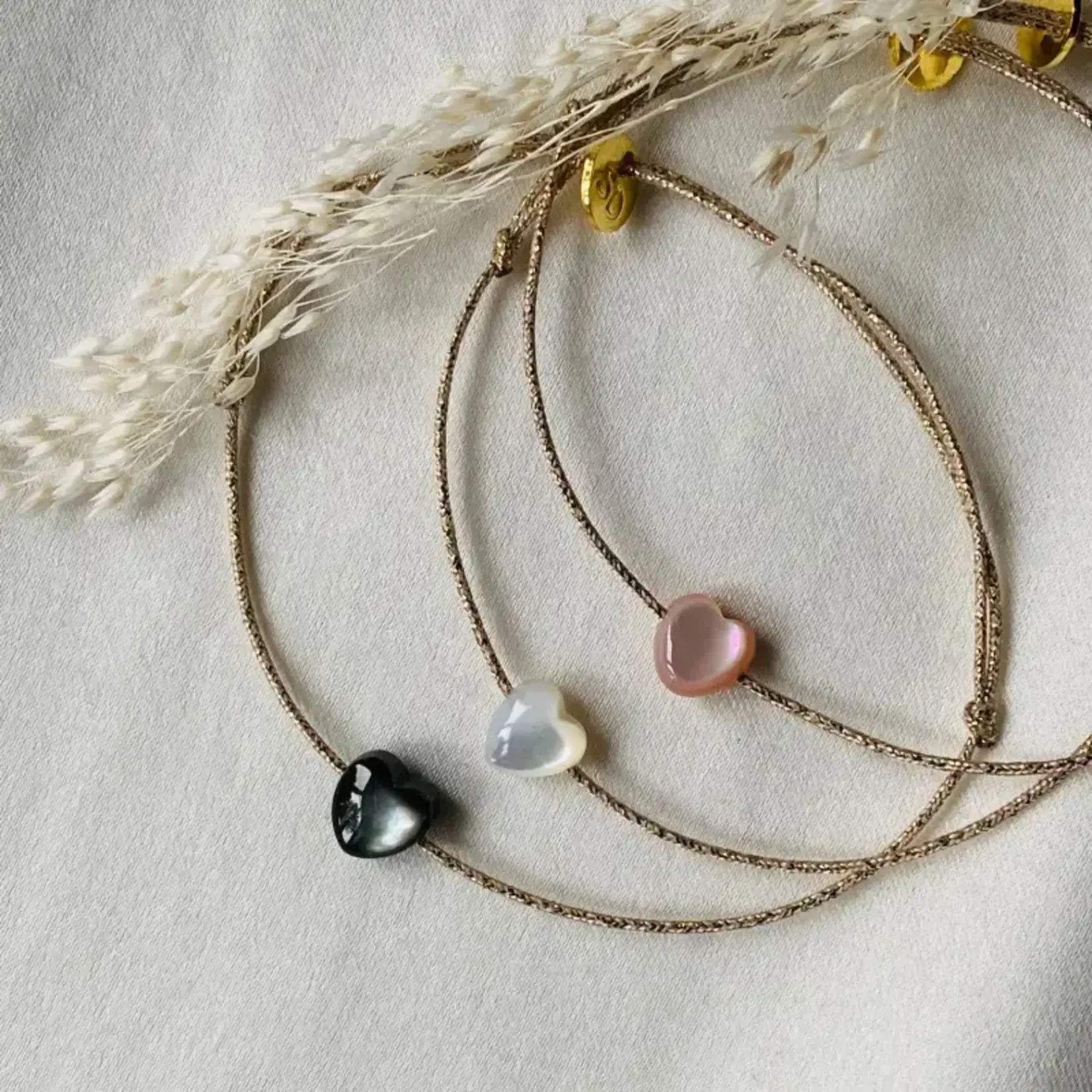 Sophie Deschamps Bracelet Fil Etoile Nacre Noire