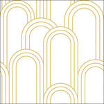 Serviettes en Papier Geometric Lines Gold White
