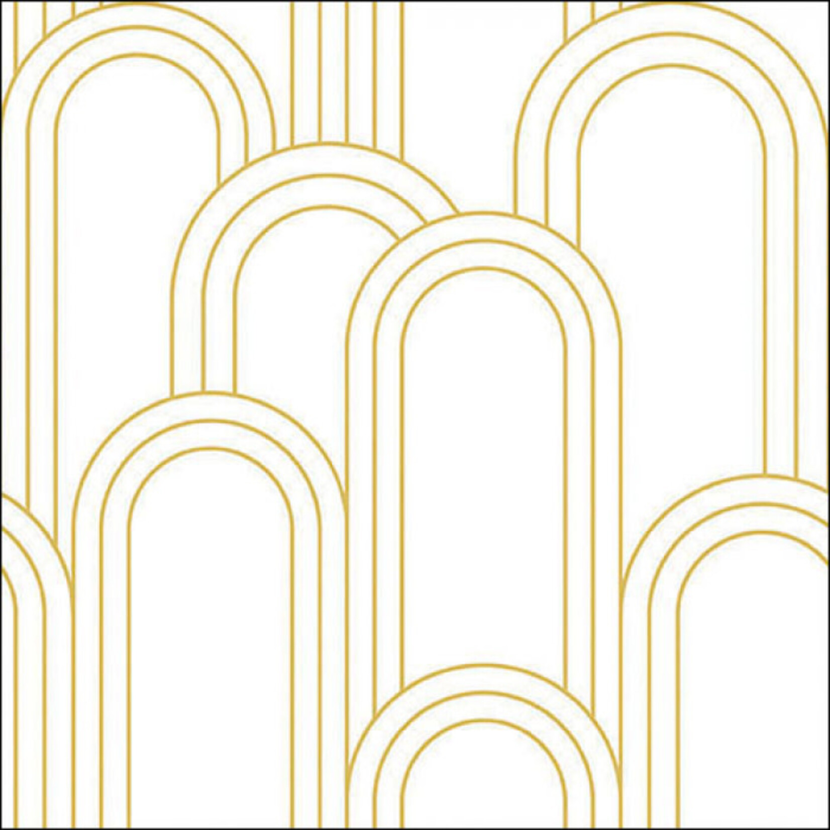 Serviettes en Papier Geometric Lines Gold White