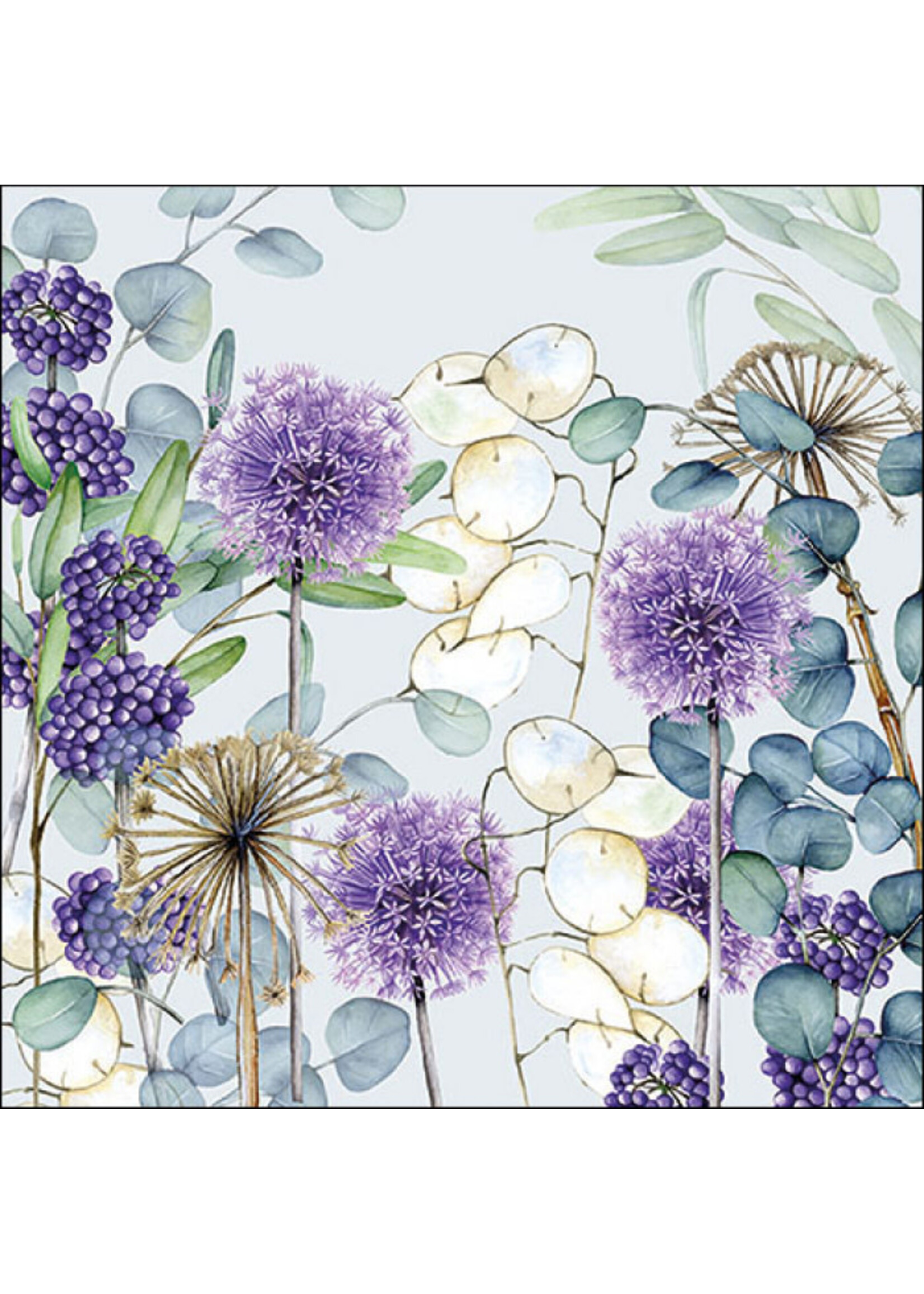 Serviettes en Papier Lunaria Grey