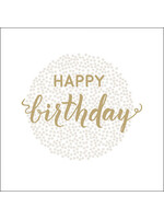Serviettes en Papier Birthday Dots Gold