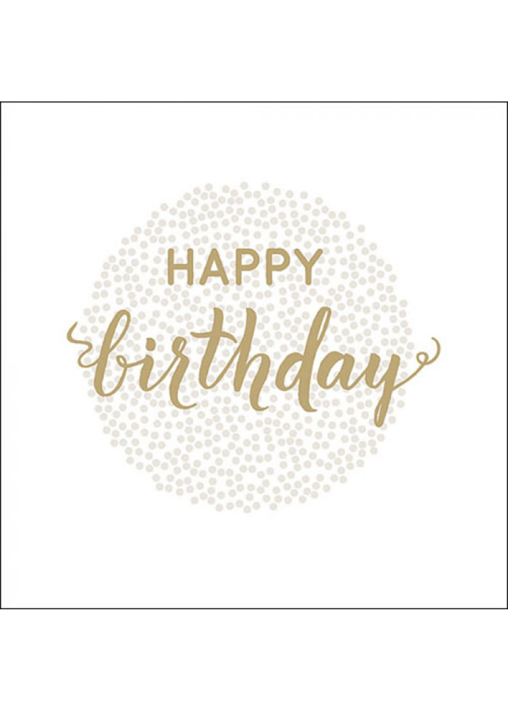 Serviettes en Papier Birthday Dots Gold