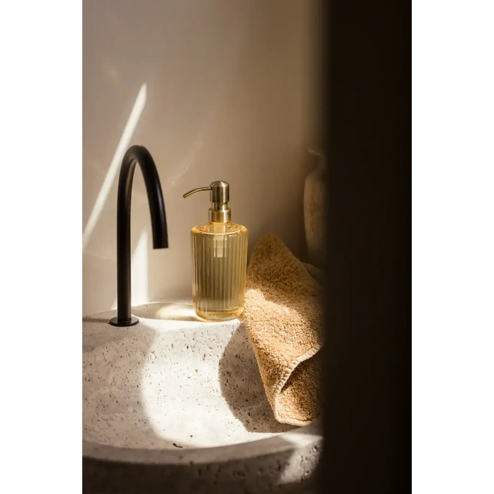 Paveau Distributeur de Savon en Verre Paveau Jaune