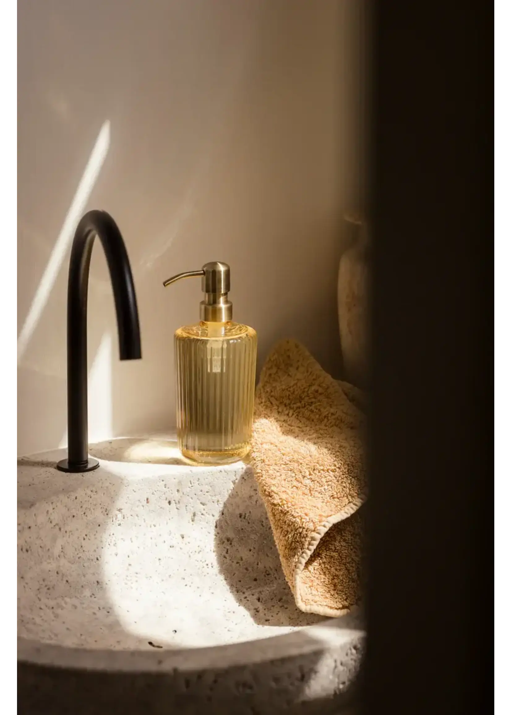Paveau Distributeur de Savon en Verre Paveau Jaune