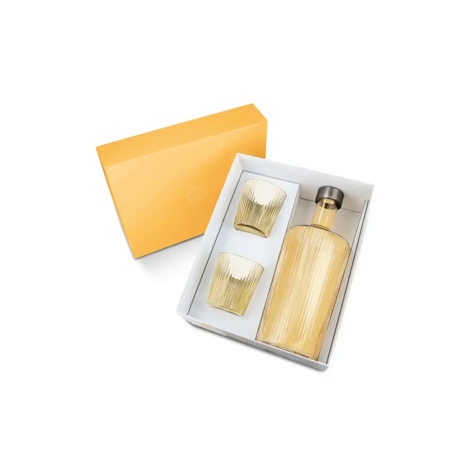 Paveau Gift Set Bouteille Striée Verre Paveau + 2 Verres Cable