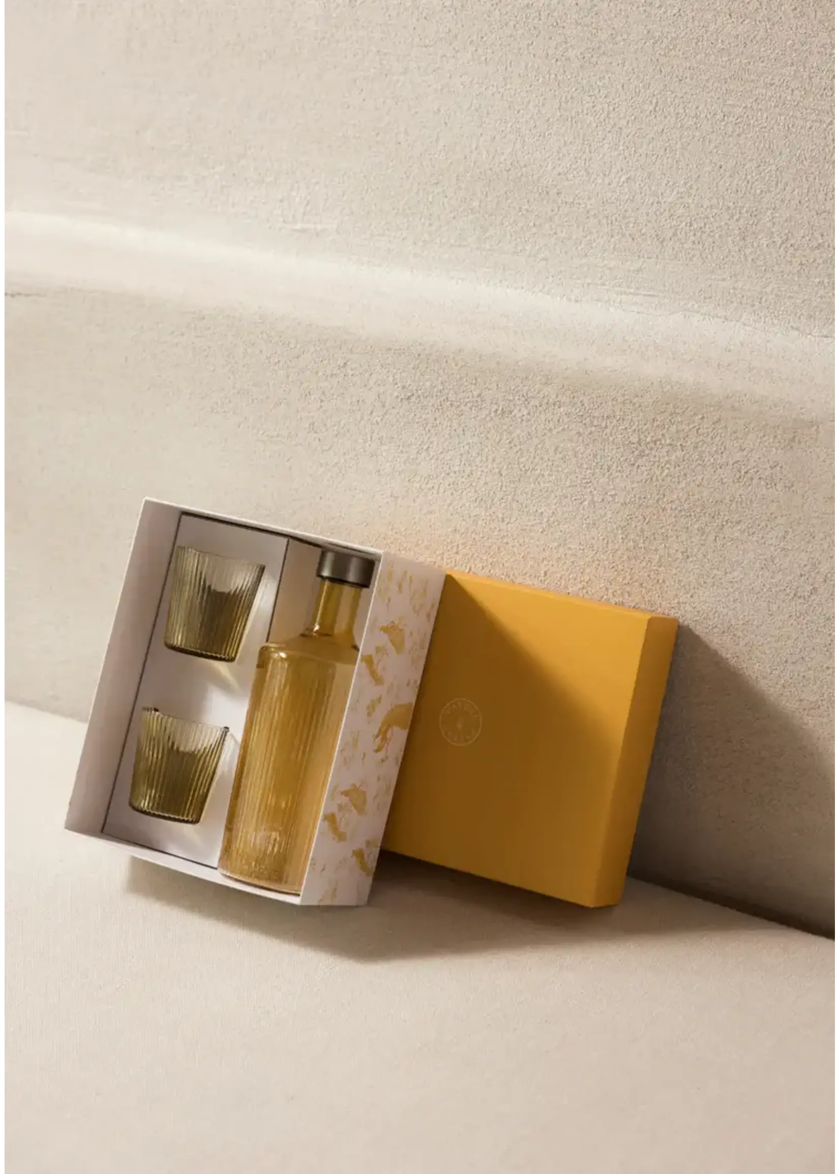 Paveau Gift Set Bouteille Striée Verre Paveau + 2 Verres Cable