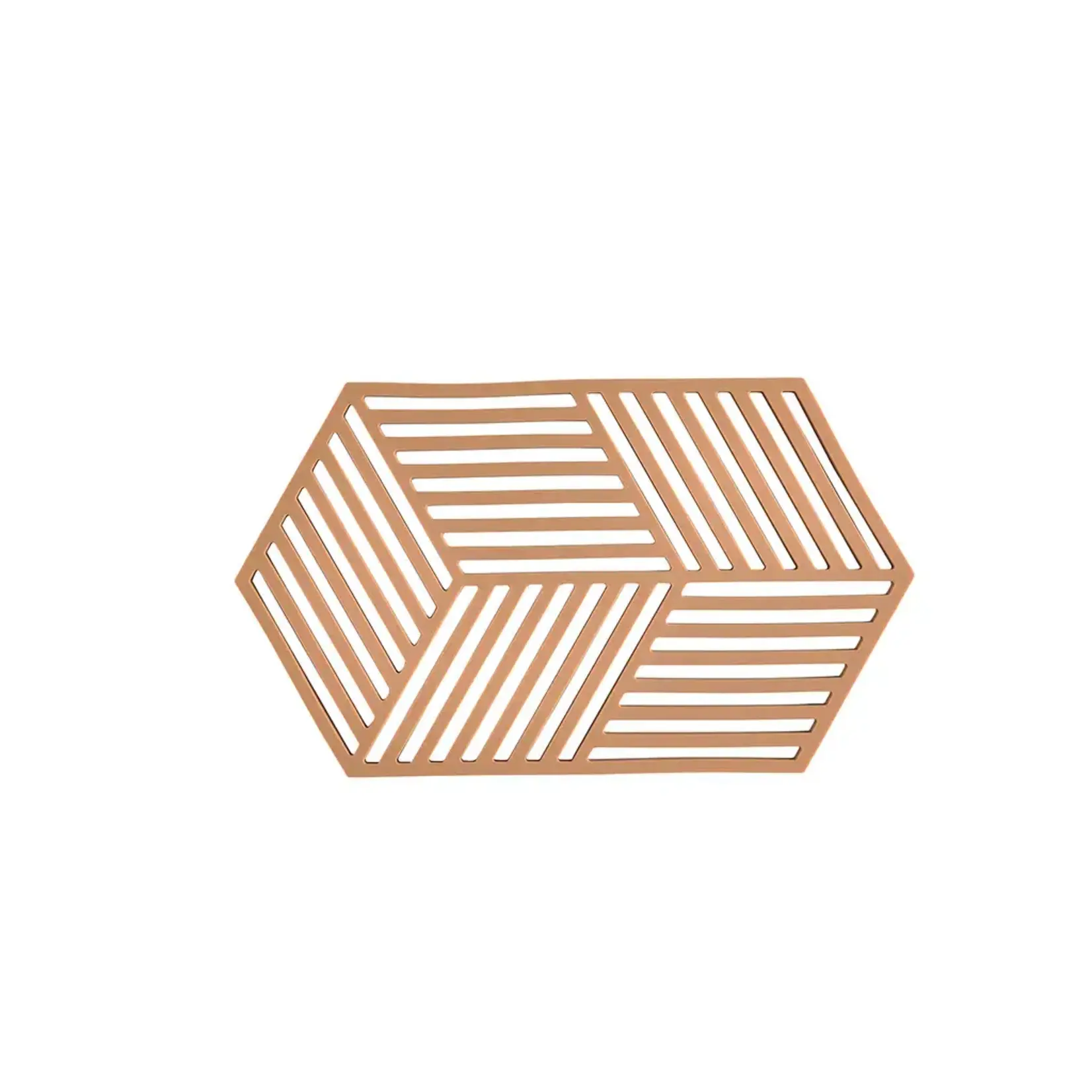 Zone Sous-Plat Silicone XL Hexagon Terracotta Light