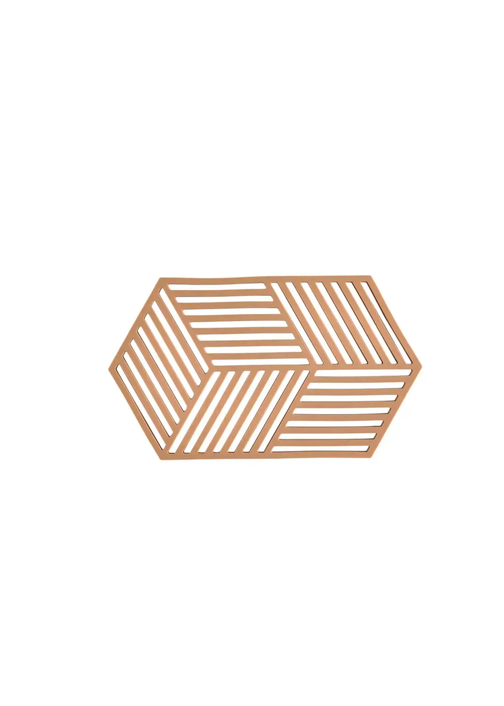 Zone Sous-Plat Silicone XL Hexagon Terracotta Light