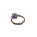 Scarlet et Lucien Bague Mini Flower Violet Améthyste