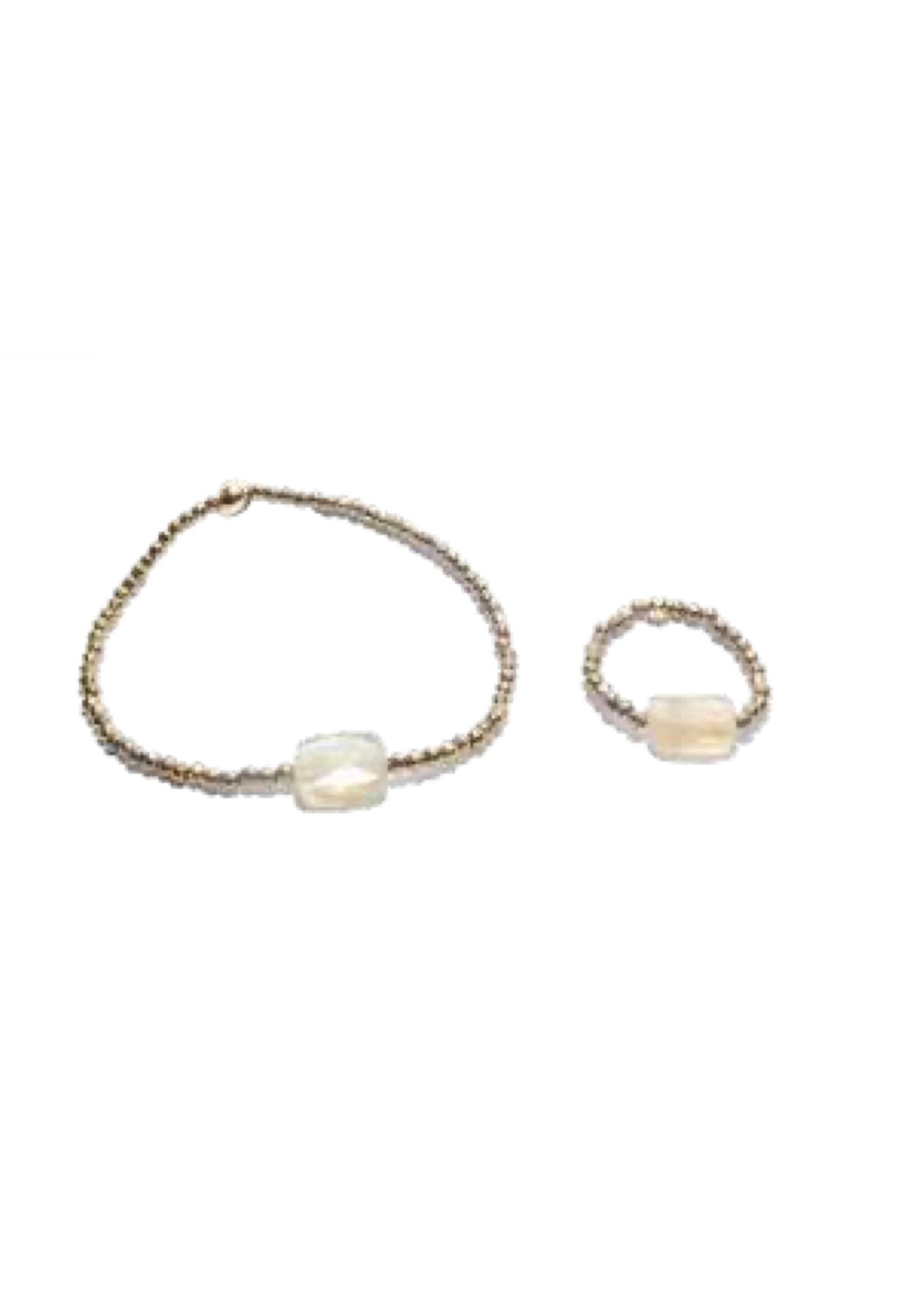 Scarlet et Lucien Bracelet Mini Pierre Citrine Rayonnante