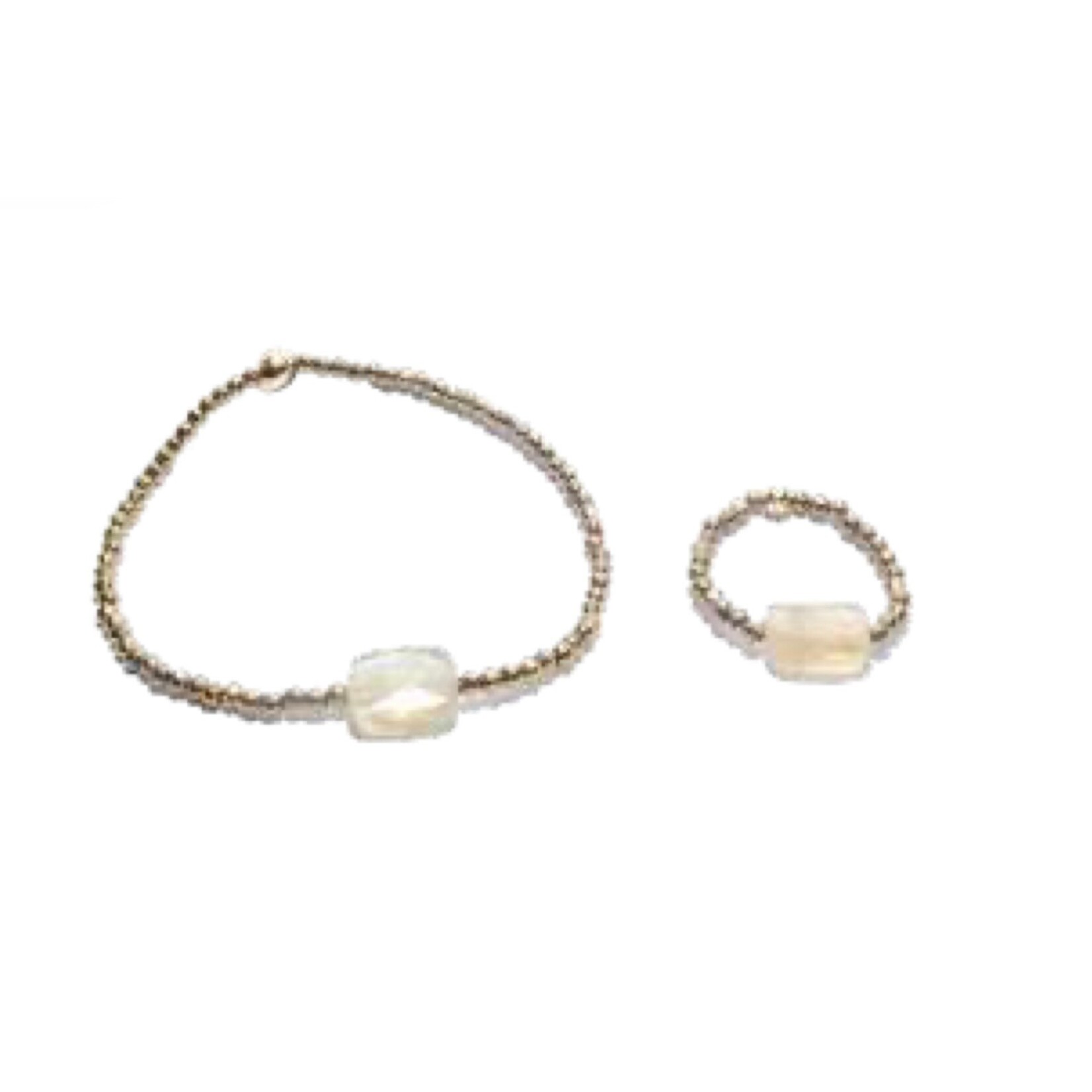 Scarlet et Lucien Bracelet Mini Pierre Citrine Rayonnante