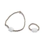 Scarlet et Lucien Bracelet Mini Pierre Apatite Bleue Jeans