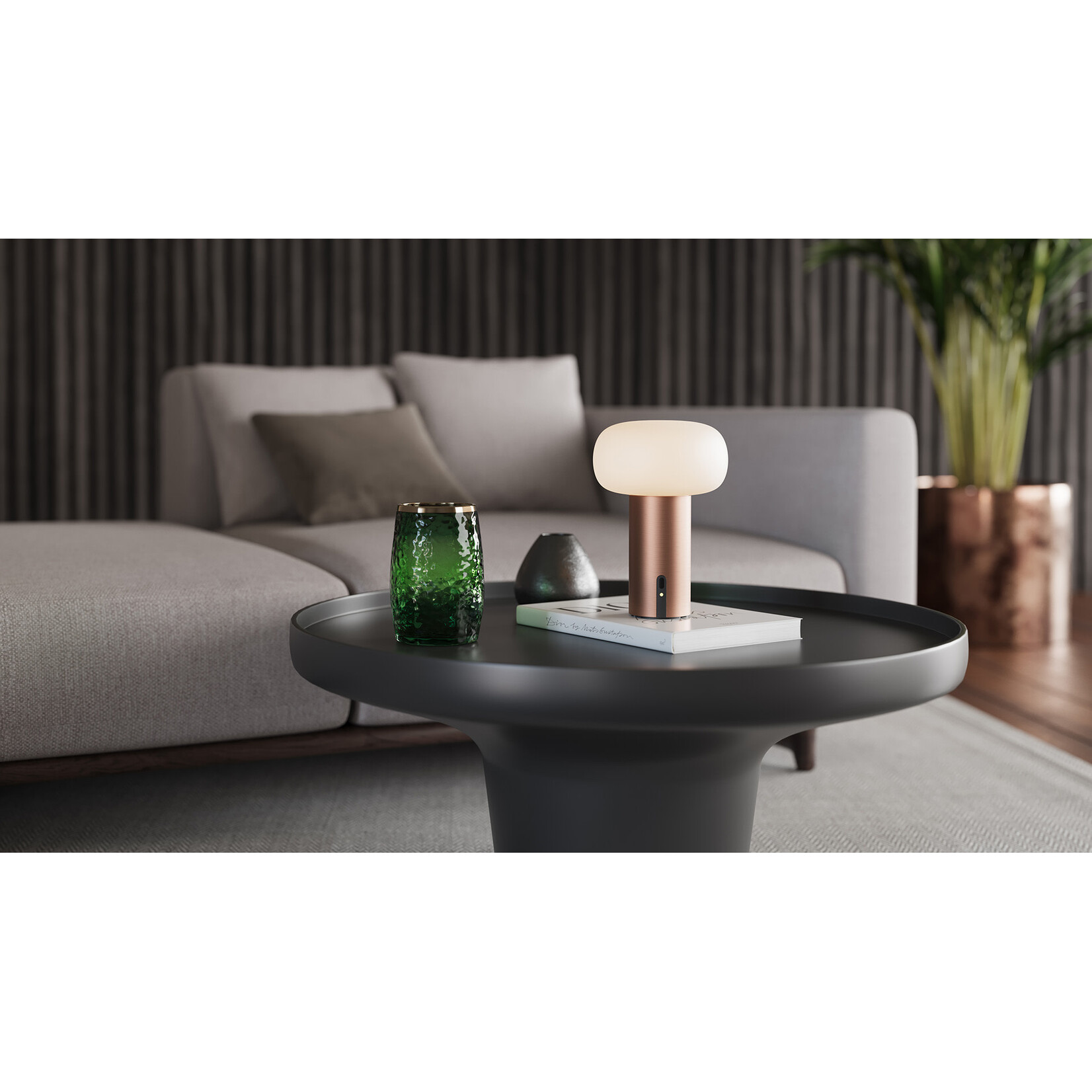 Qoozi Lampe Rechargeable Elba Brushed Bronze