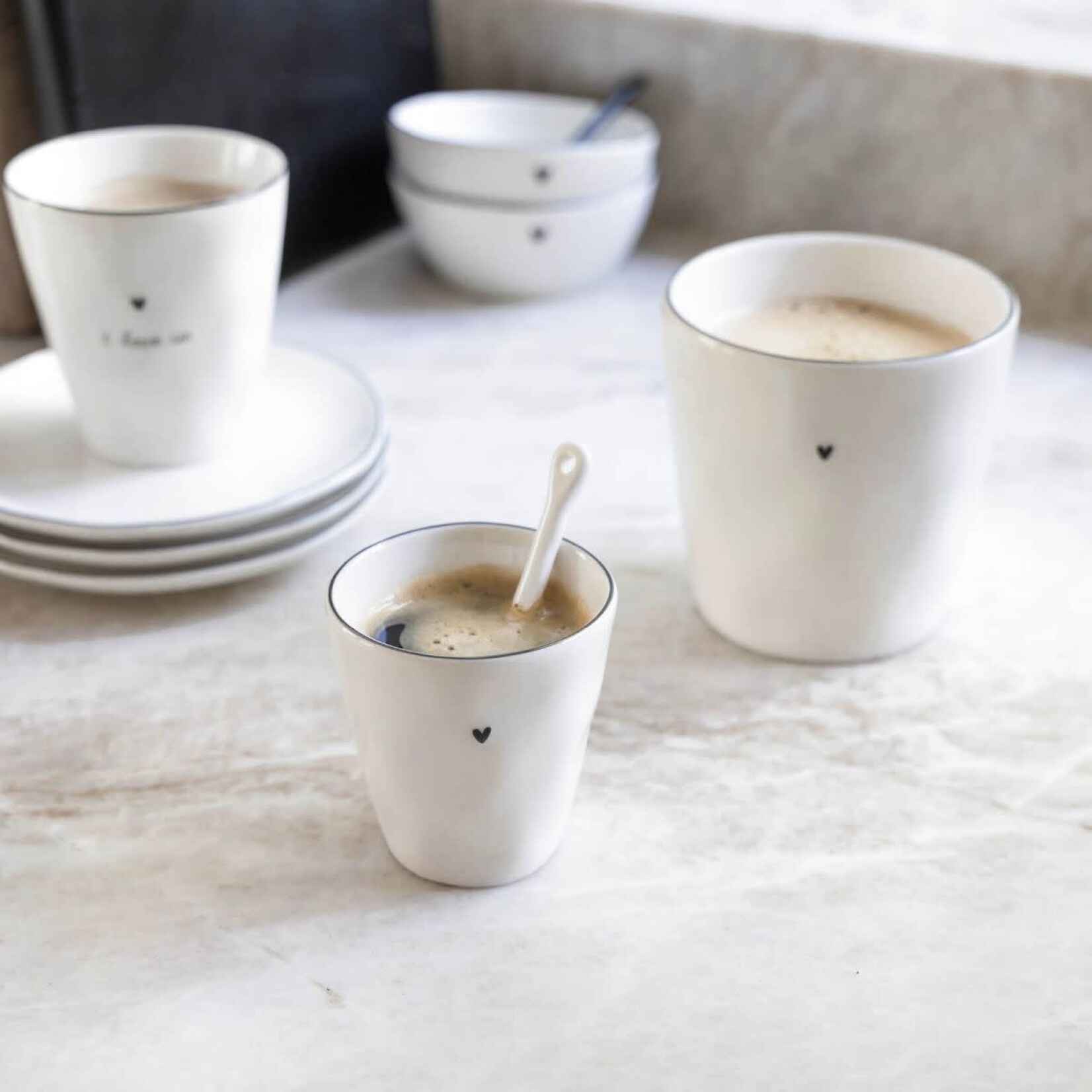 Bastion Collections Tasse Espresso Natural Shape With Heart