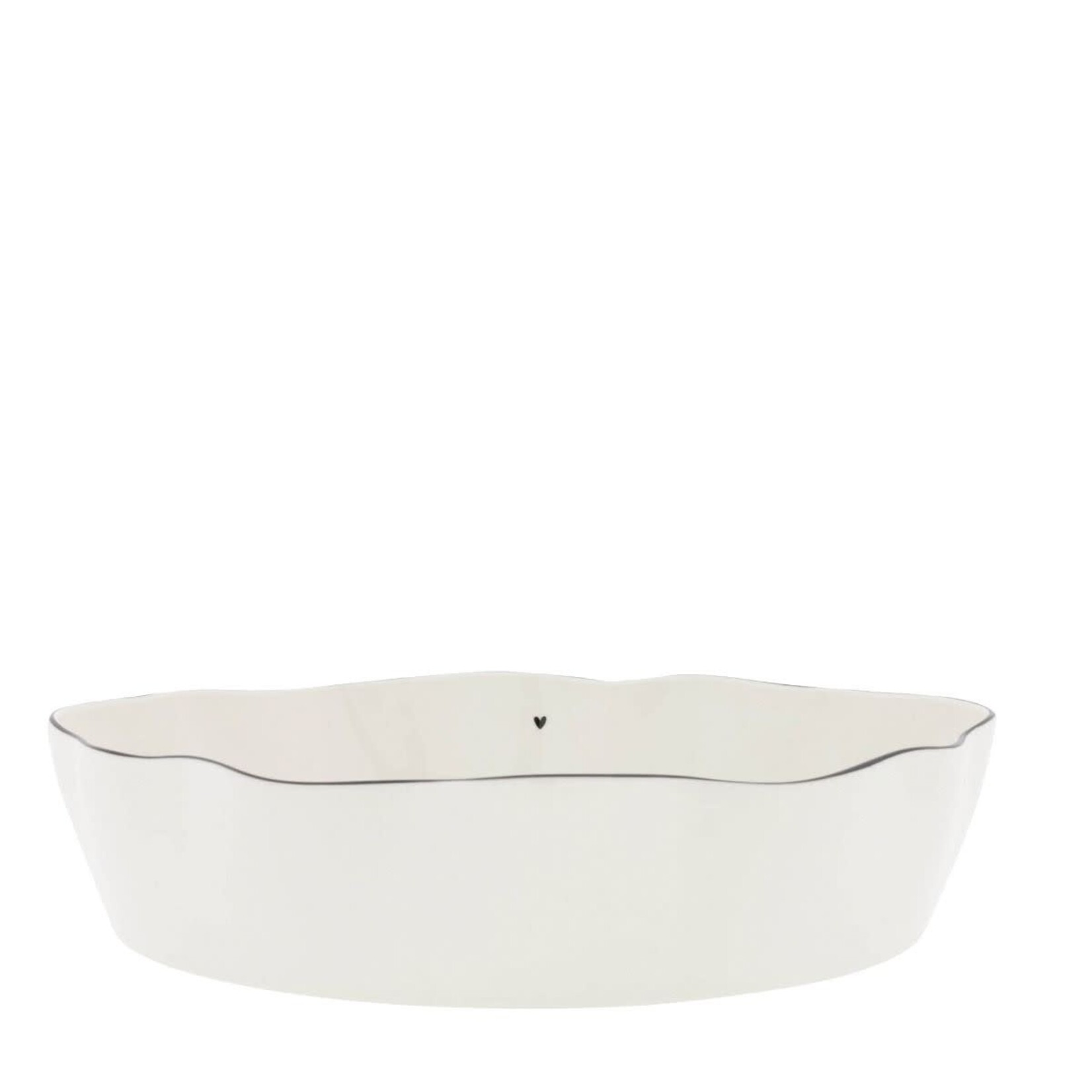 Bastion Collections Saladier Ovale L 30*22*7 cm With Heart