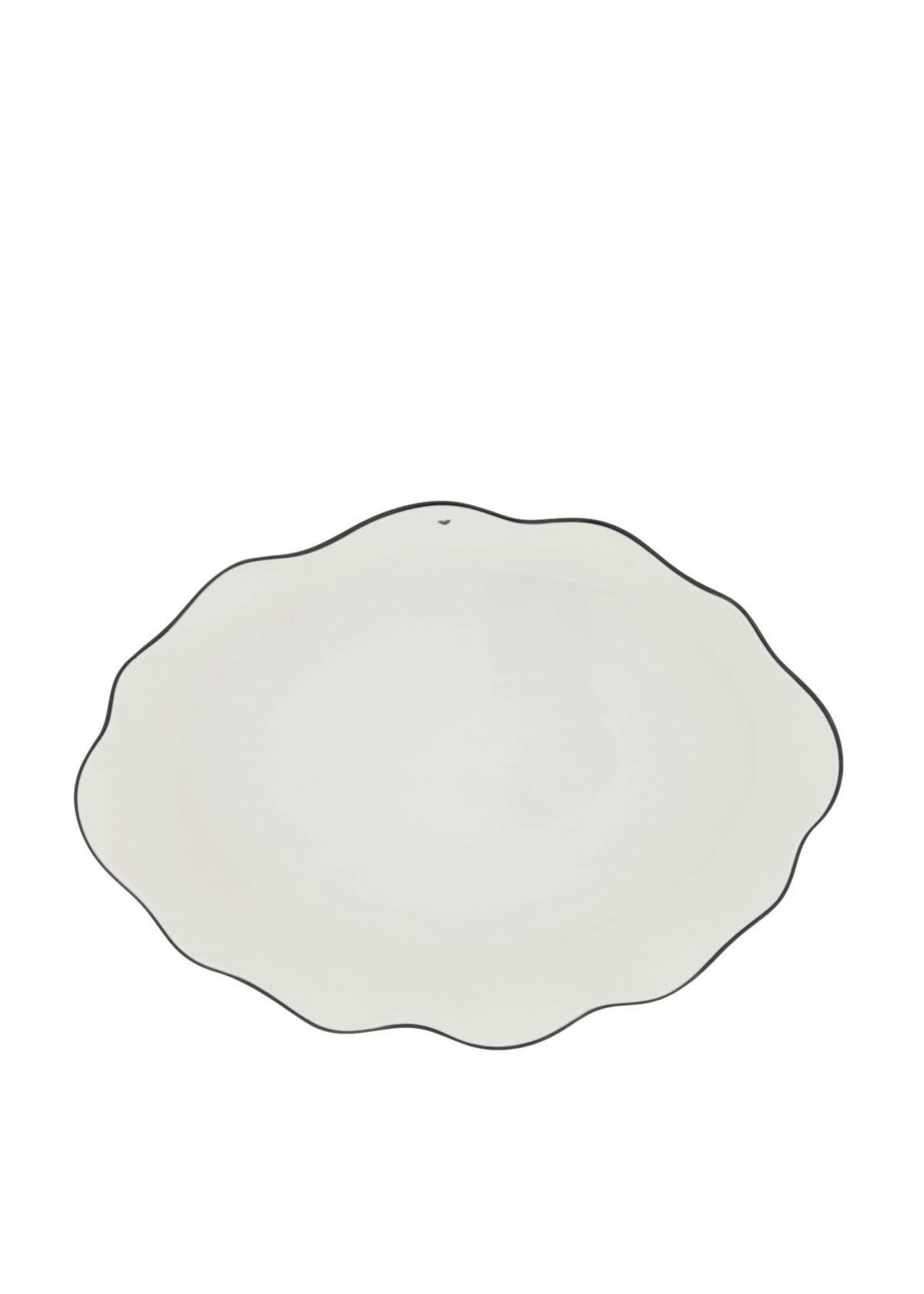 Bastion Collections Saladier Ovale L 30*22*7 cm With Heart