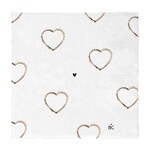 Bastion Collections Serviettes 16.5*16.5  With Heart All Over