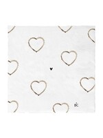 Bastion Collections Serviettes 16.5*16.5  With Heart All Over
