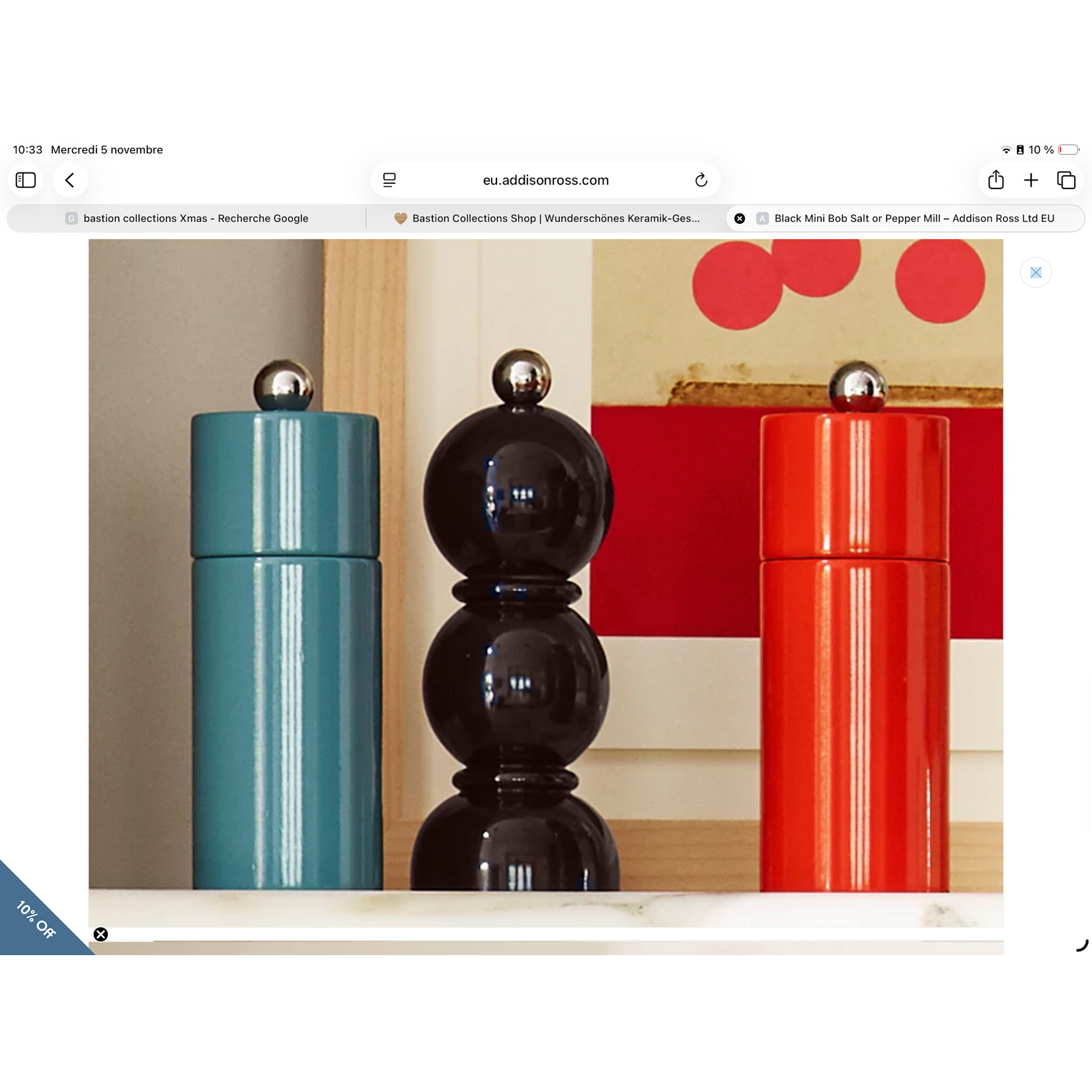 Addison Ross Addison Ross Mini Bobbin 14 cm Black