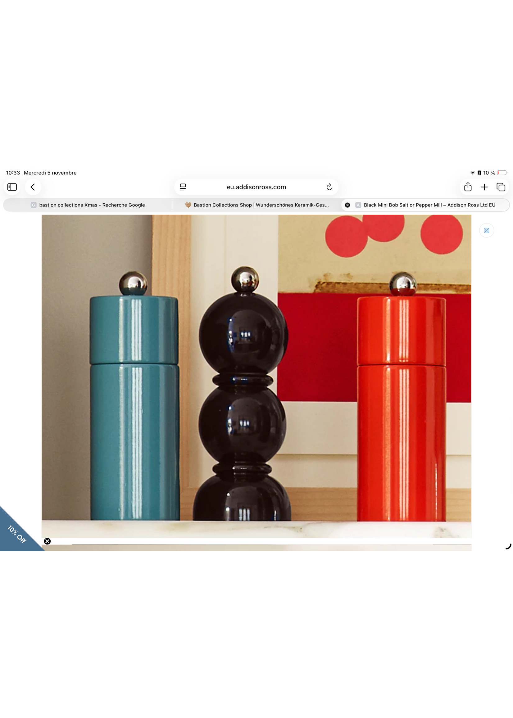 Addison Ross Addison Ross Mini Bobbin 14 cm Black