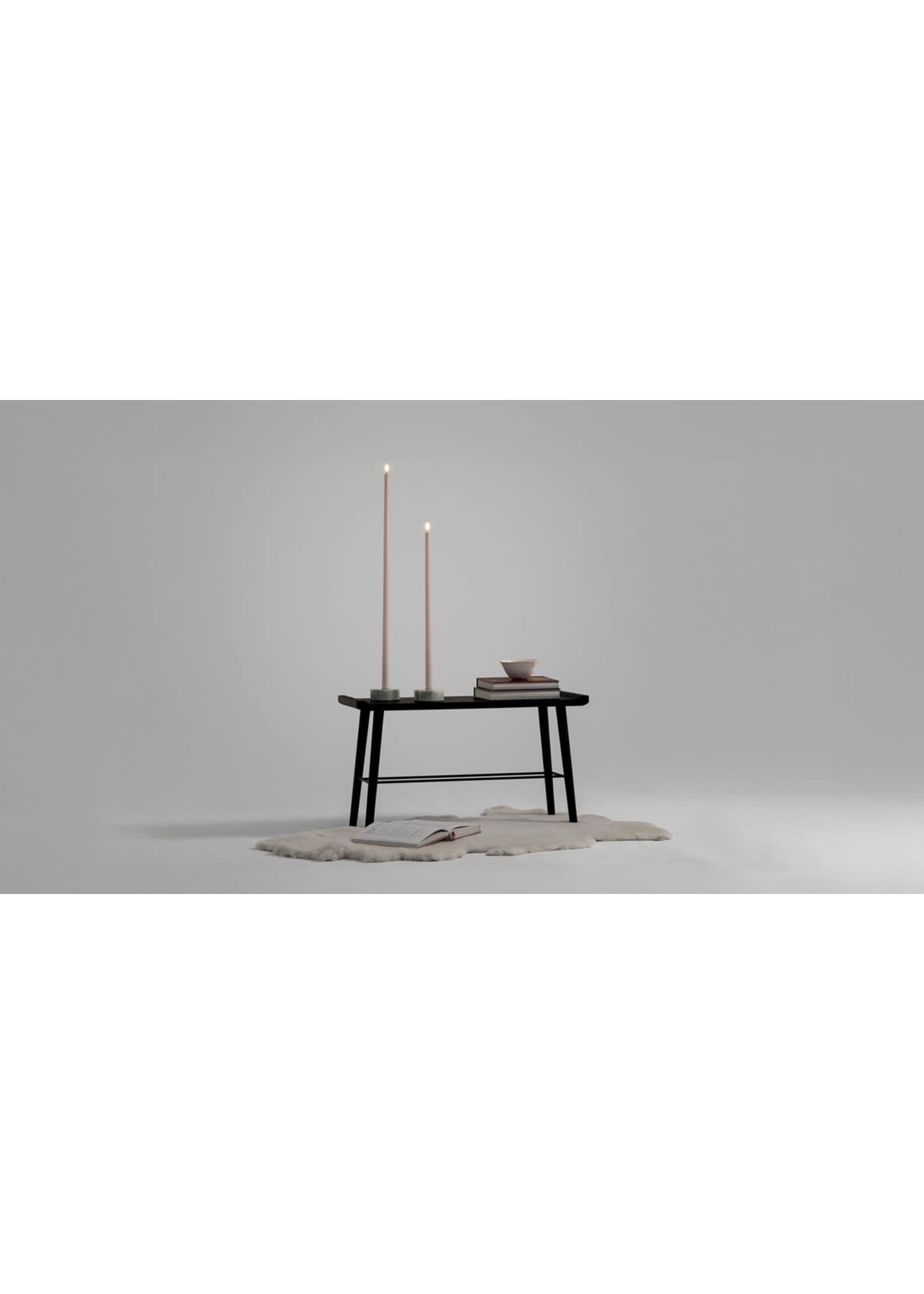 Uyuni LED Tall taper candle, Beige Smooth 55 cm