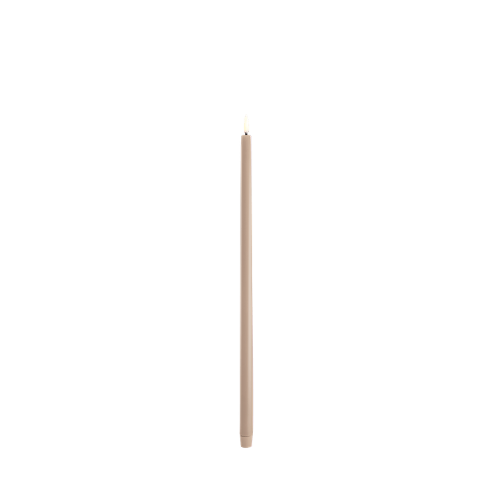Uyuni LED Tall taper candle, Beige Smooth 55 cm