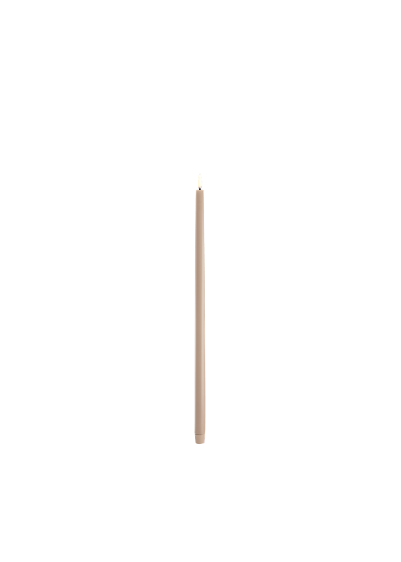 Uyuni LED Tall taper candle, Beige Smooth 55 cm