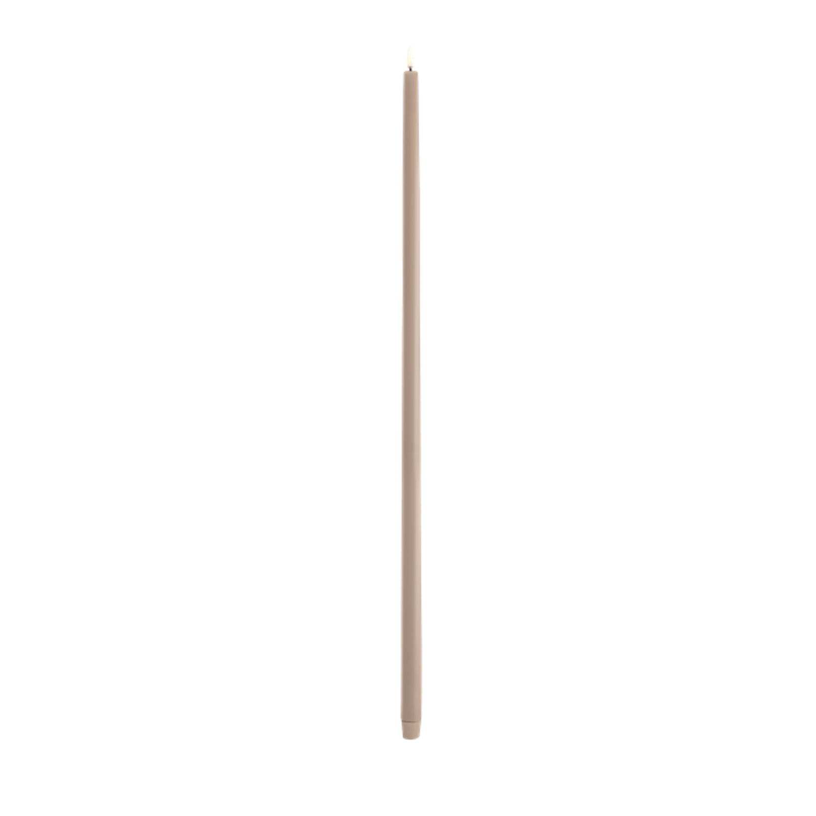 Uyuni LED Tall taper candle, Beige Smooth 75 cm