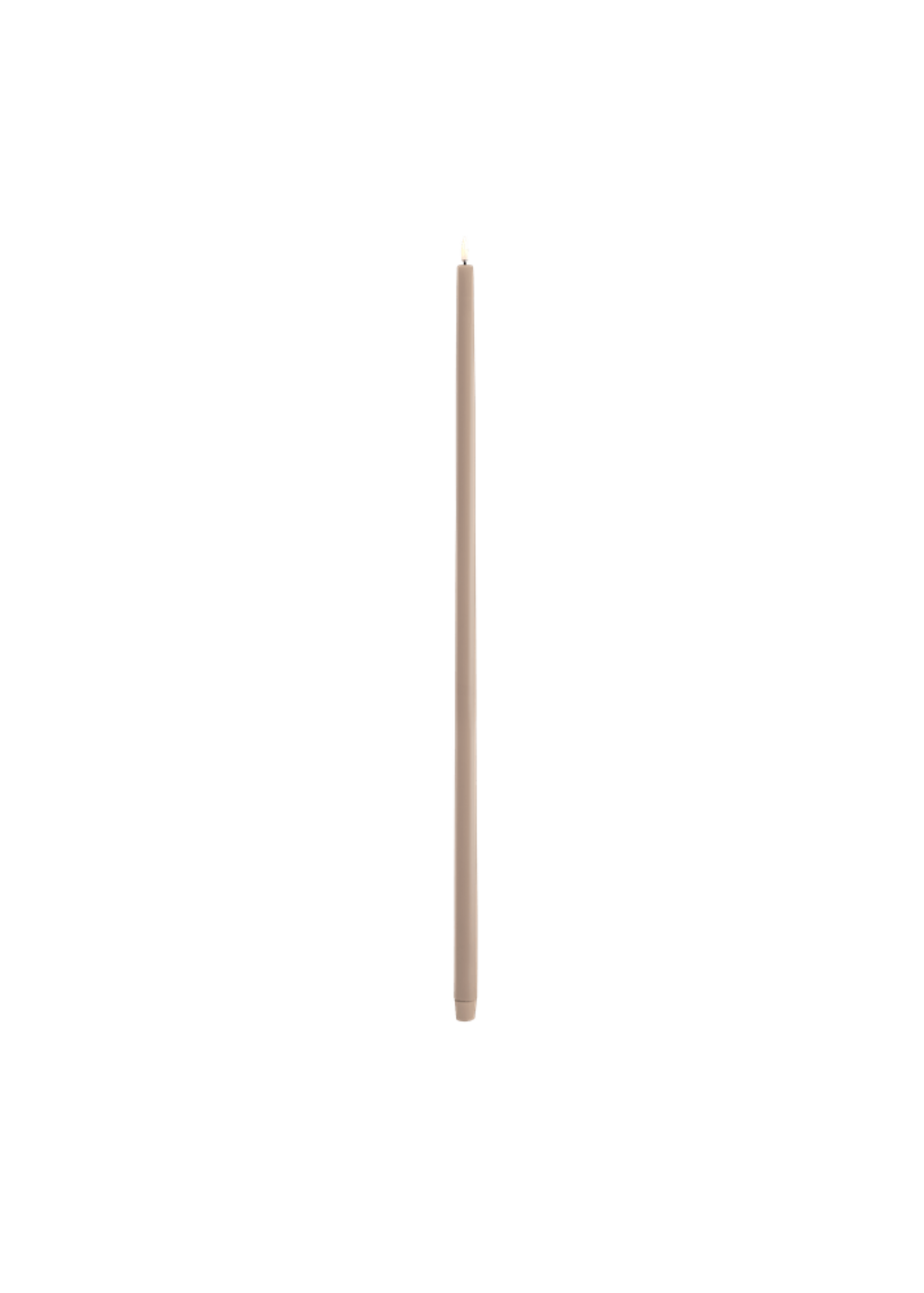 Uyuni LED Tall taper candle, Beige Smooth 75 cm