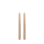 Uyuni Led Taper Candle Bougies 25 cm Beige Pack de 2 pièces