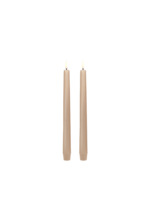 Uyuni Led Taper Candle Bougies 25 cm Beige Pack de 2 pièces