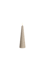 Uyuni Led Candle Cone Champagne Glitter Smooth 5,8*21,5 cm