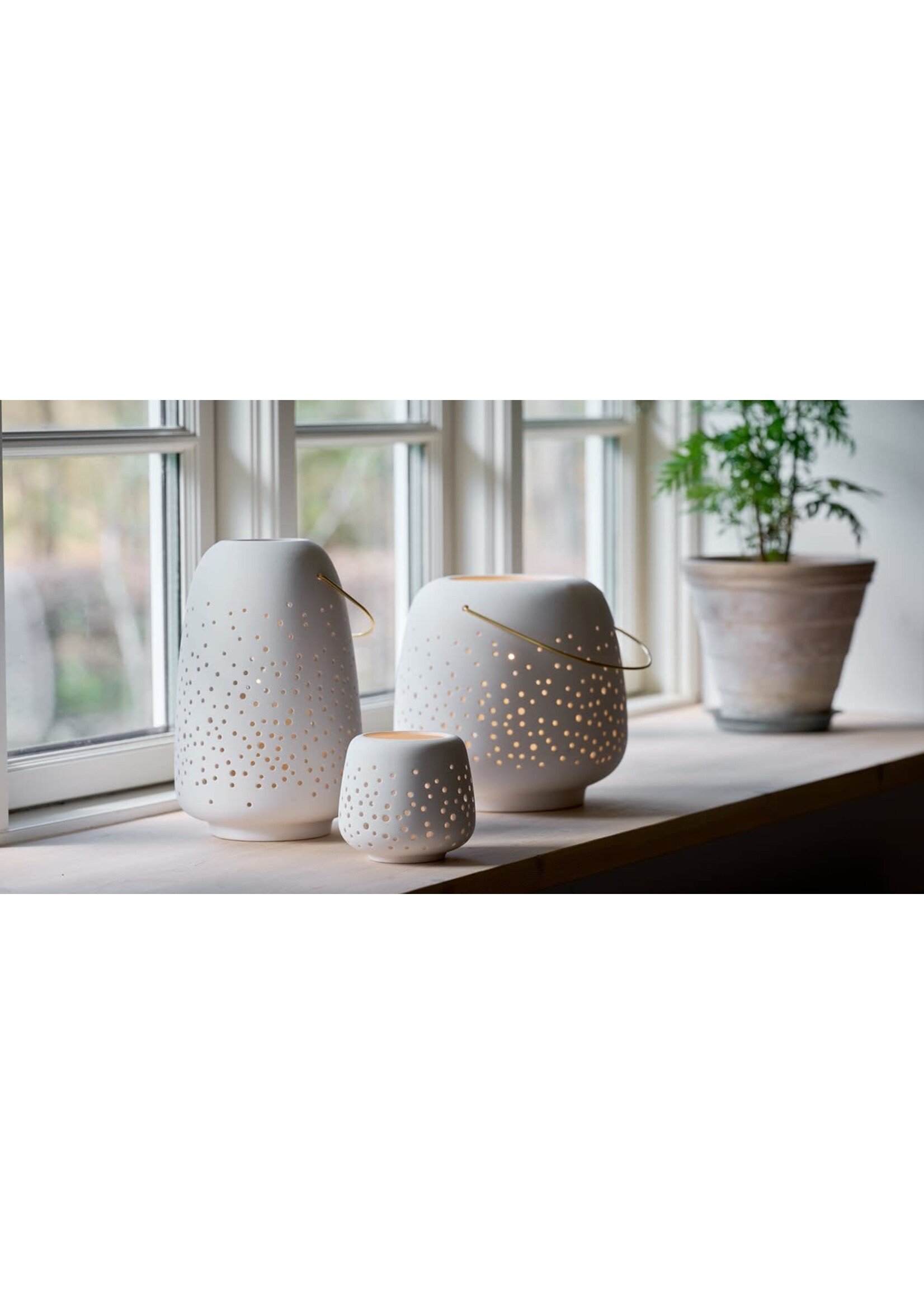 Uyuni Lanterne Céramique Large 20*20 cm