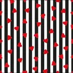 Serviettes en Papier Sprinkled Hearts Black