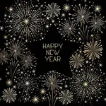 Serviettes en Papier Golden New Year