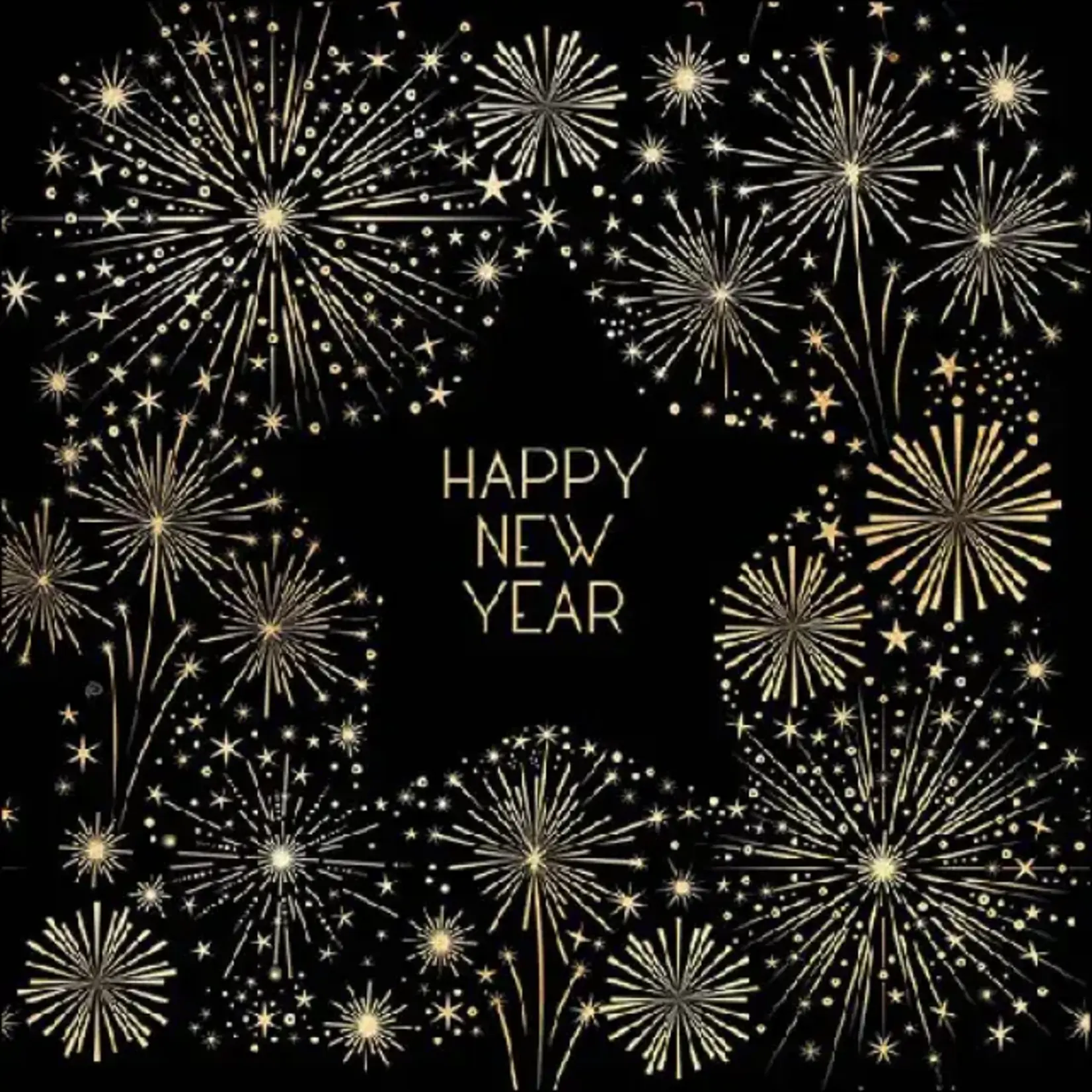 Serviettes en Papier Golden New Year