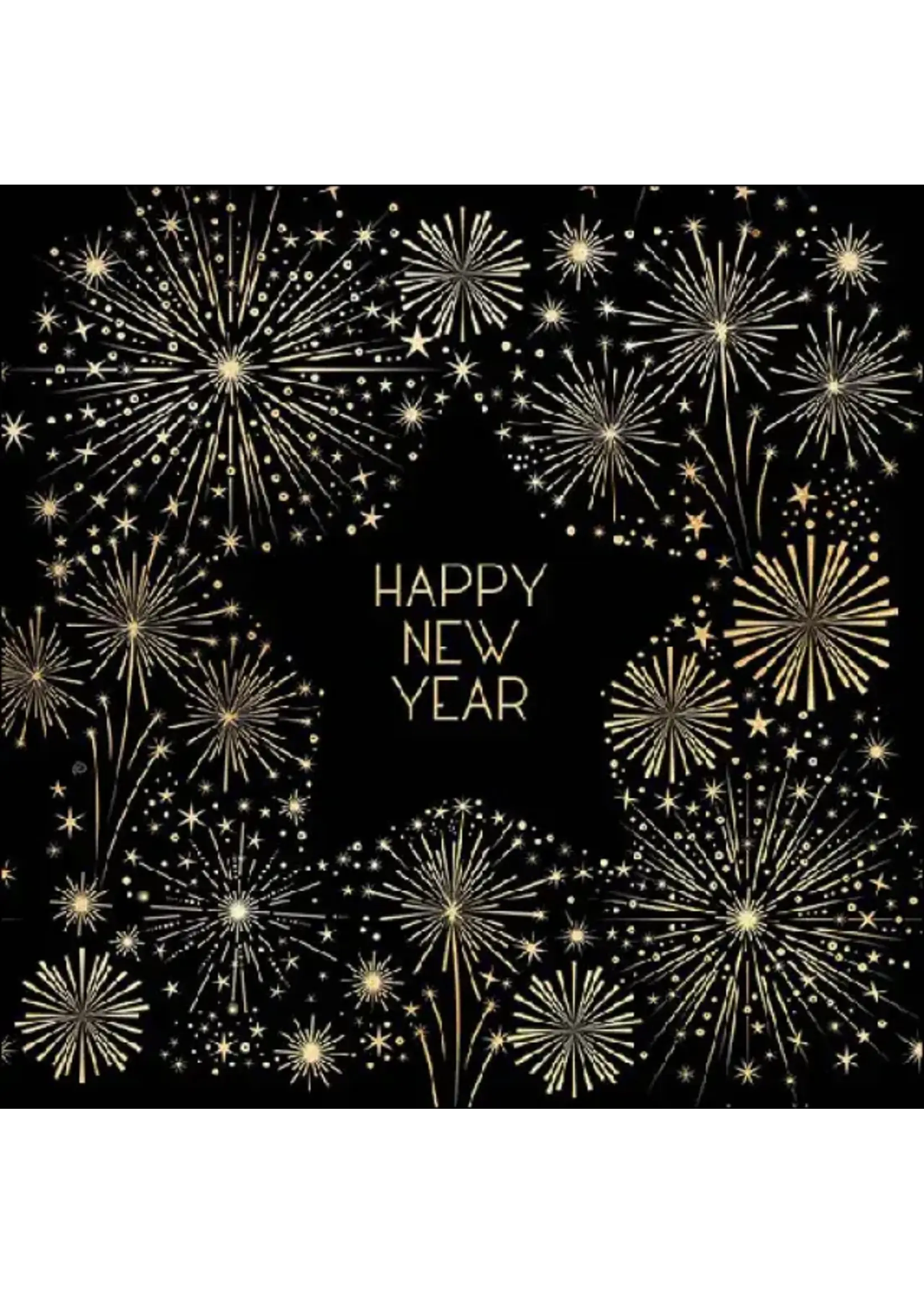 Serviettes en Papier Golden New Year