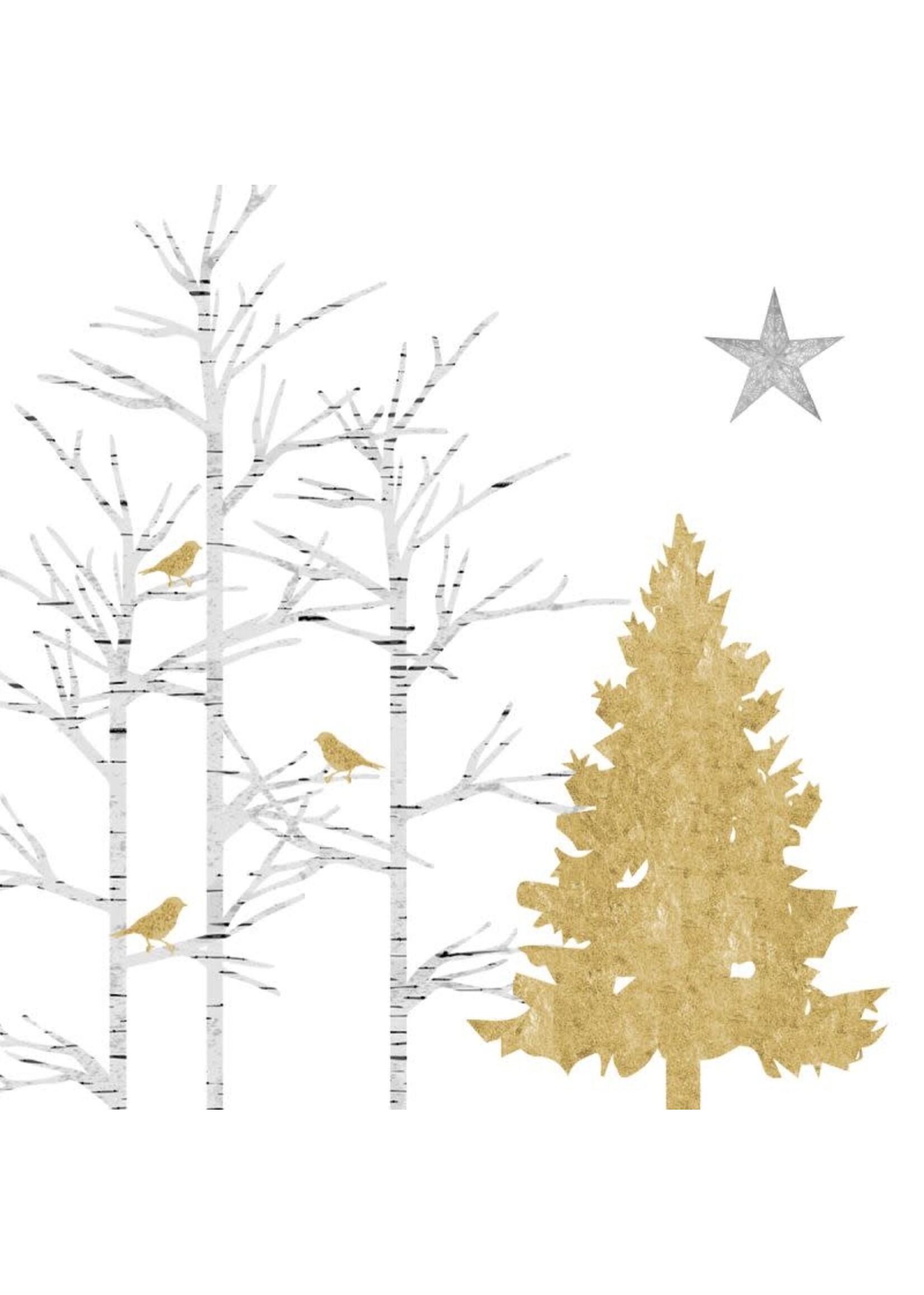 Serviettes en Papier Mystic Tree Gold 33*33