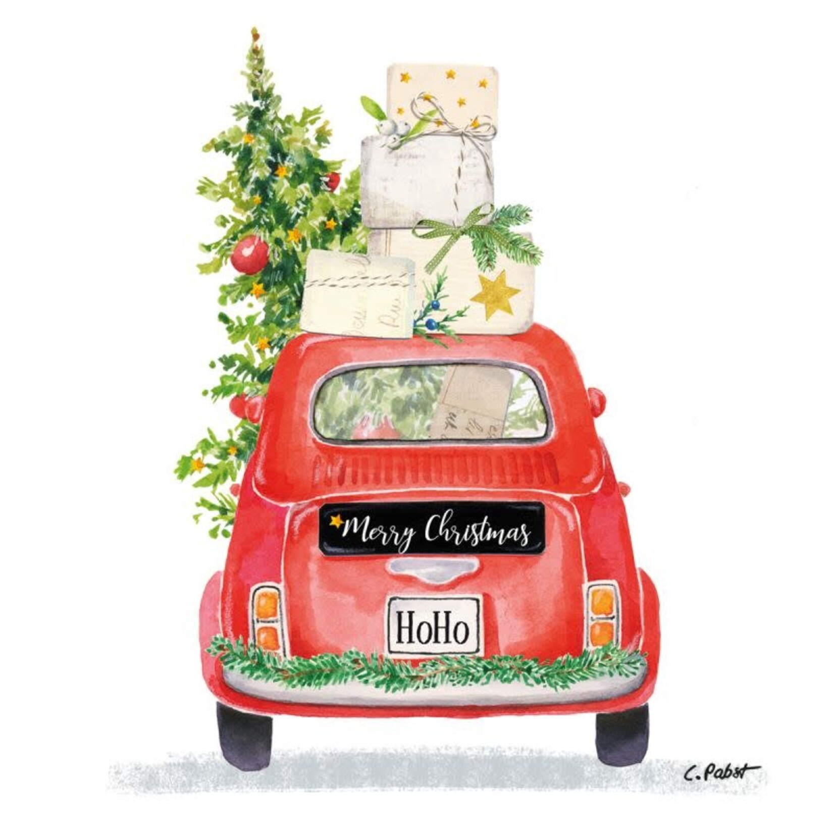 Serviettes en Papier Christmas Taxi 25*25