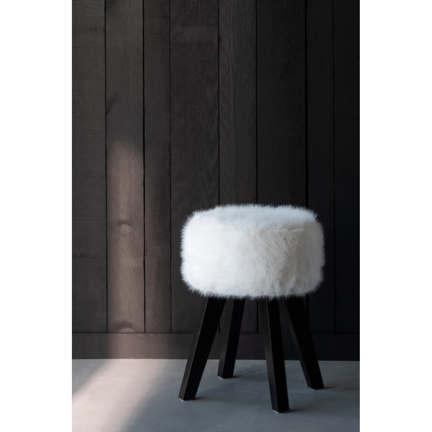 Tabouret Fourrure 30*30*40 cm
