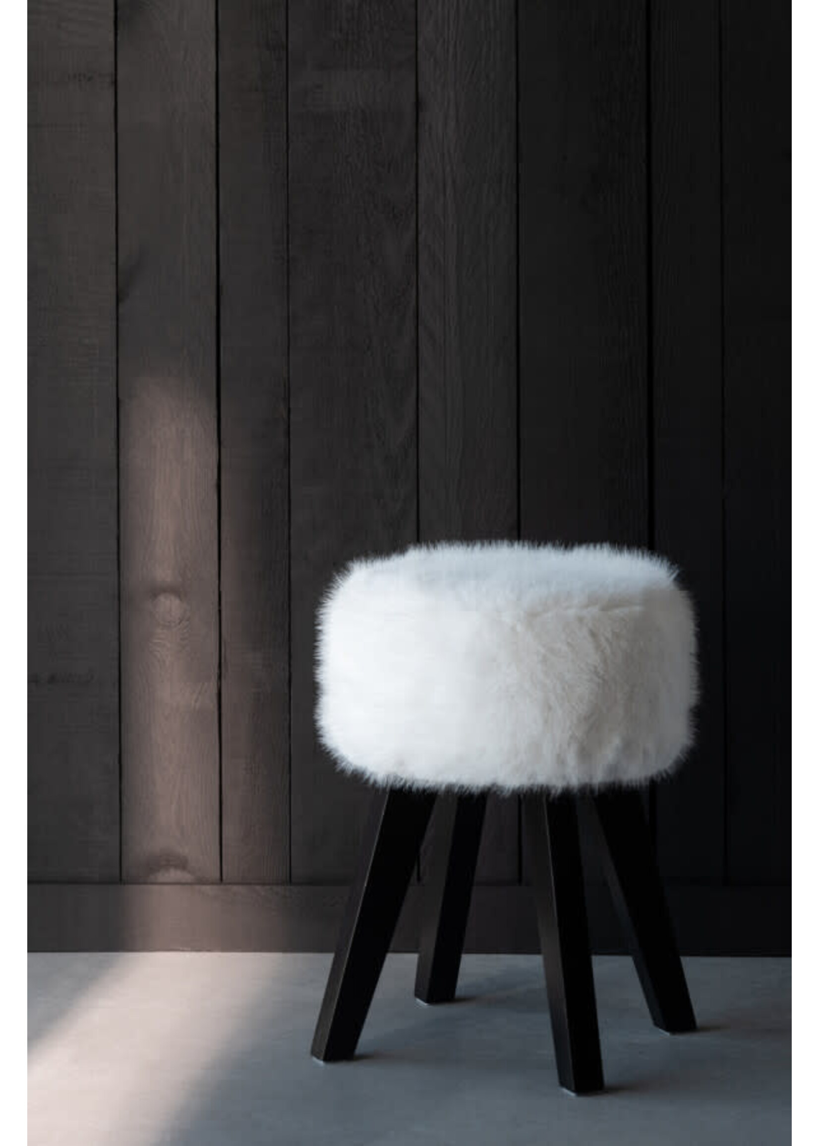 Tabouret Fourrure 30*30*40 cm