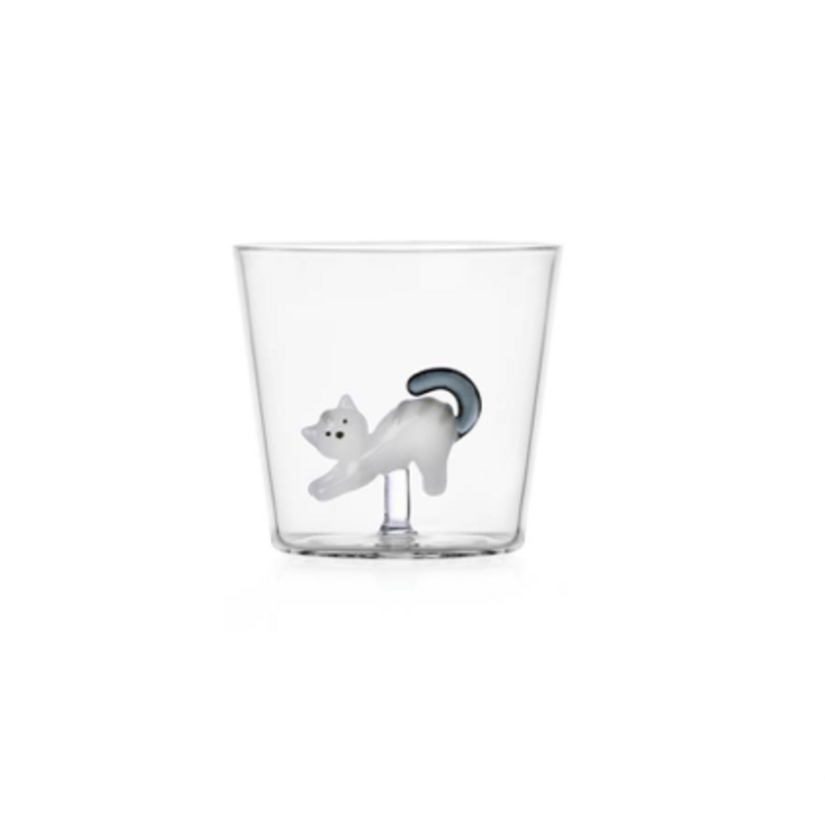 Ichendorf Milano Tabby Cat Tumbler Chat Blanc Tigré Gris