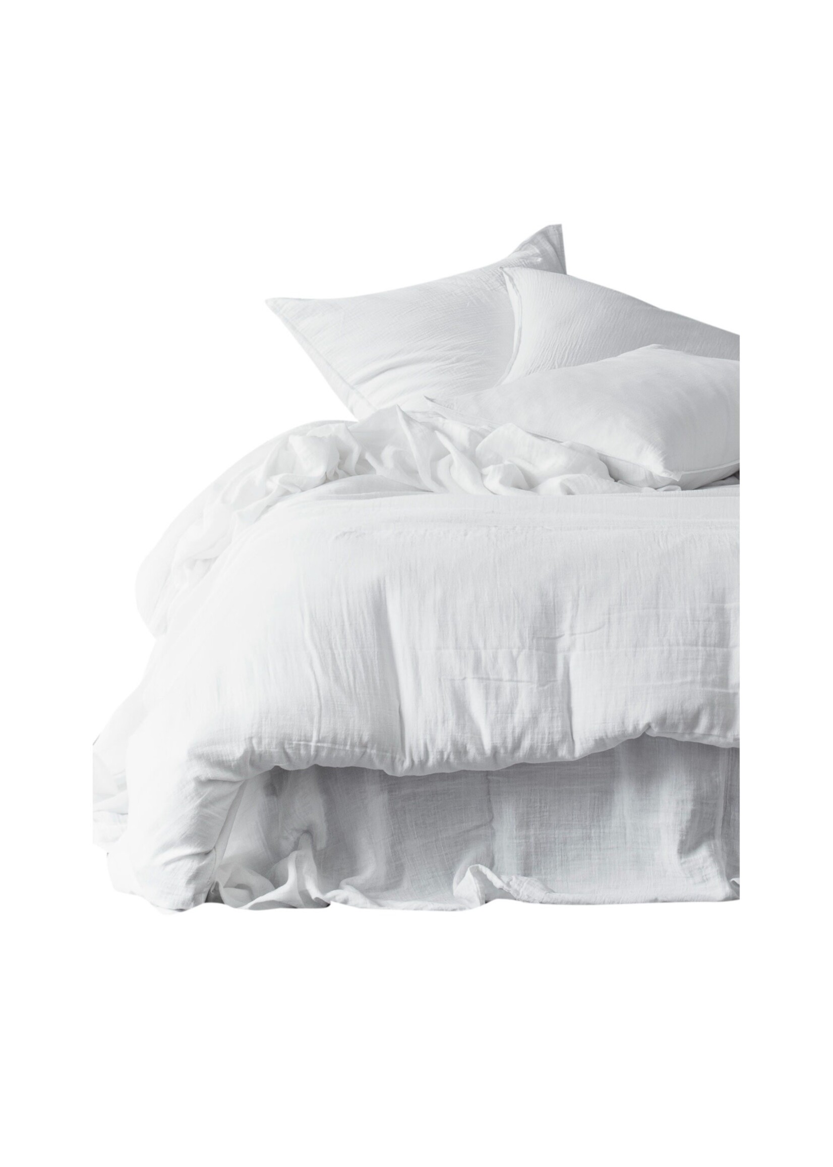 Haomy Drap Housse Mykonos Blanc 180*200