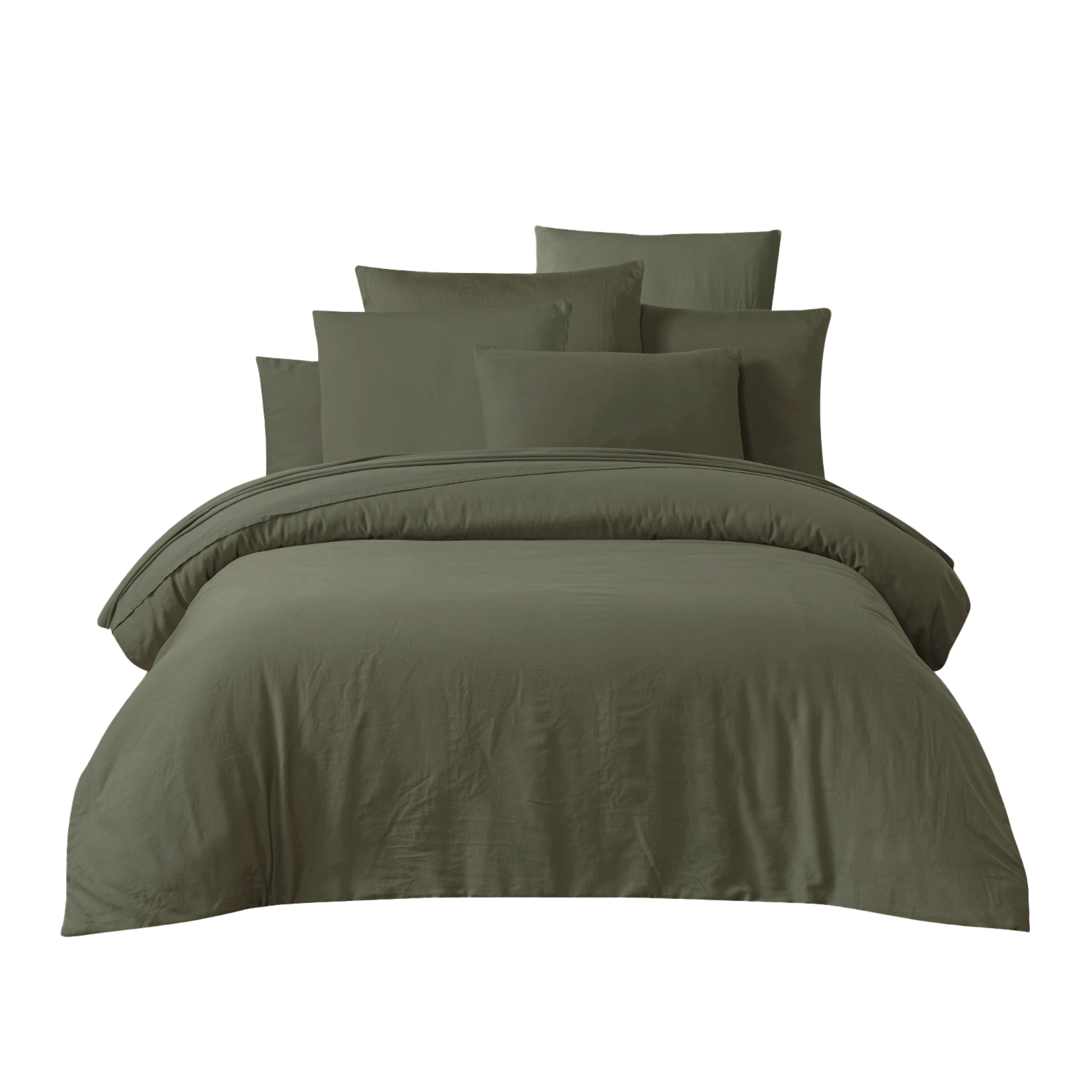 Haomy Housse de Couette Taloa Kaki 240*260