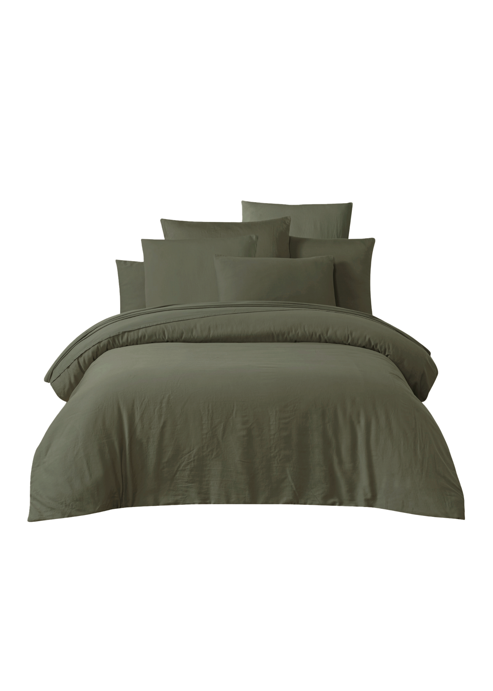 Haomy Housse de Couette Taloa Kaki 240*260