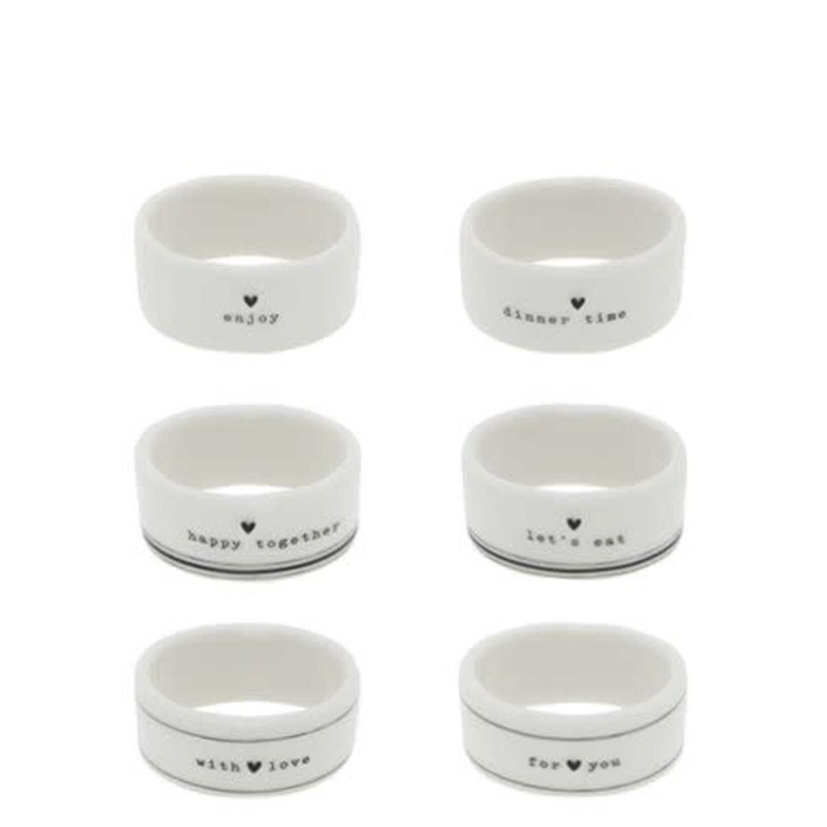 Bastion Collections Rond de Serviette With Heart