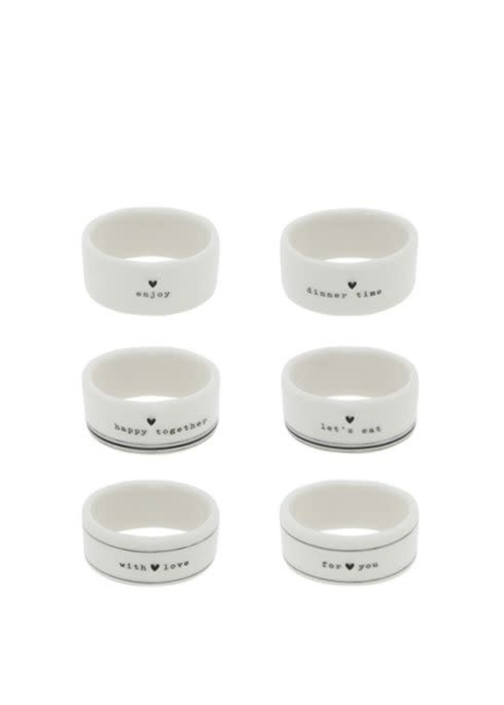 Bastion Collections Rond de Serviette With Heart