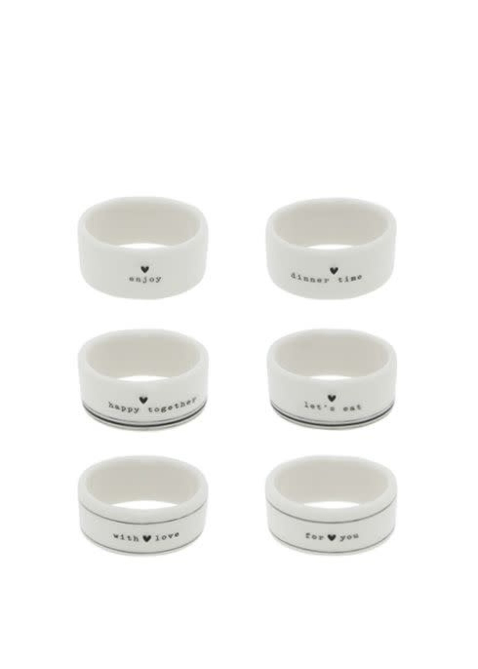 Bastion Collections Rond de Serviette With Heart