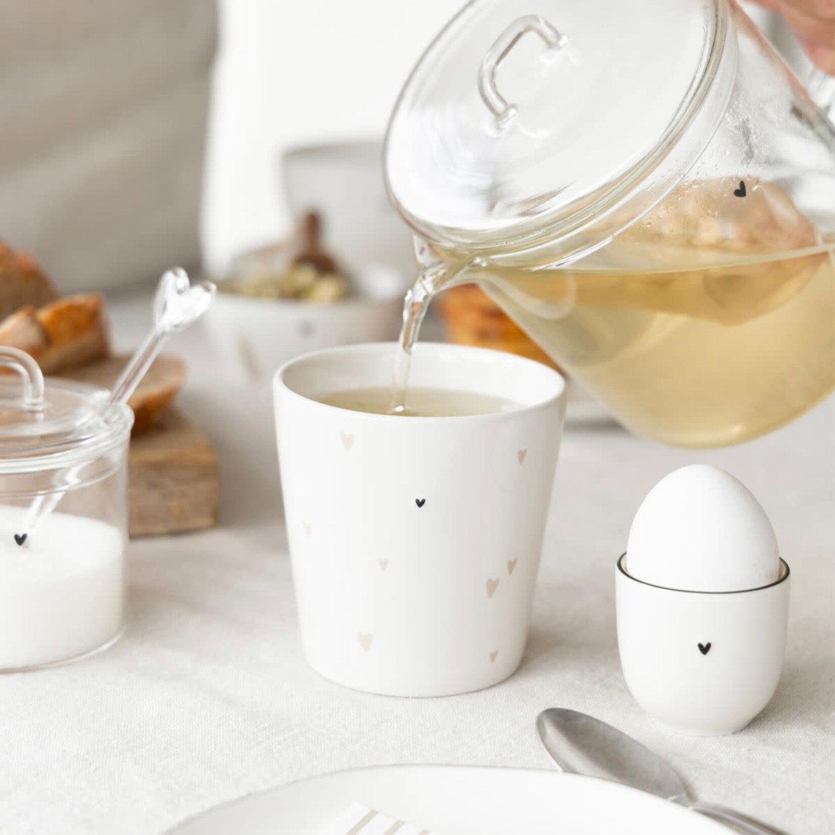 Bastion Collections Mug Hearts 9*9*7,5 cm