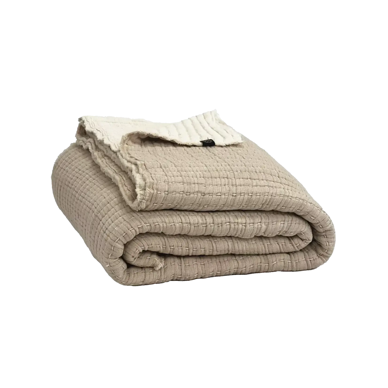 Haomy Couvre-Lit Tivoli Lin Ivoire 240*260